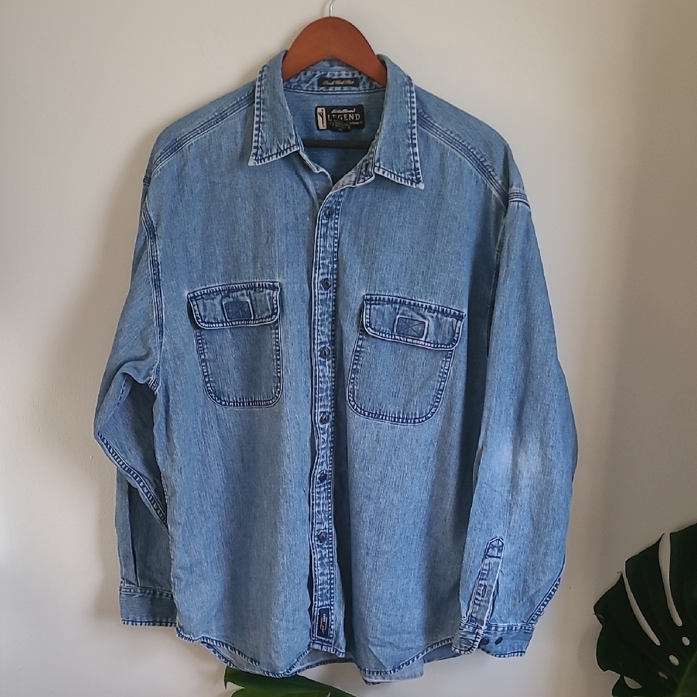 Eddie Bauer Blue Denim Shirt
